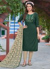 Dark Green Colour Devil 1 New Latest Fancy Festive Wear Top Bottom With Dupatta Readymade Collection 1004